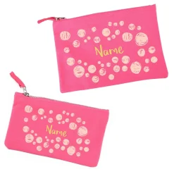 Pinkes Beautycase mit Namensaufdruck
