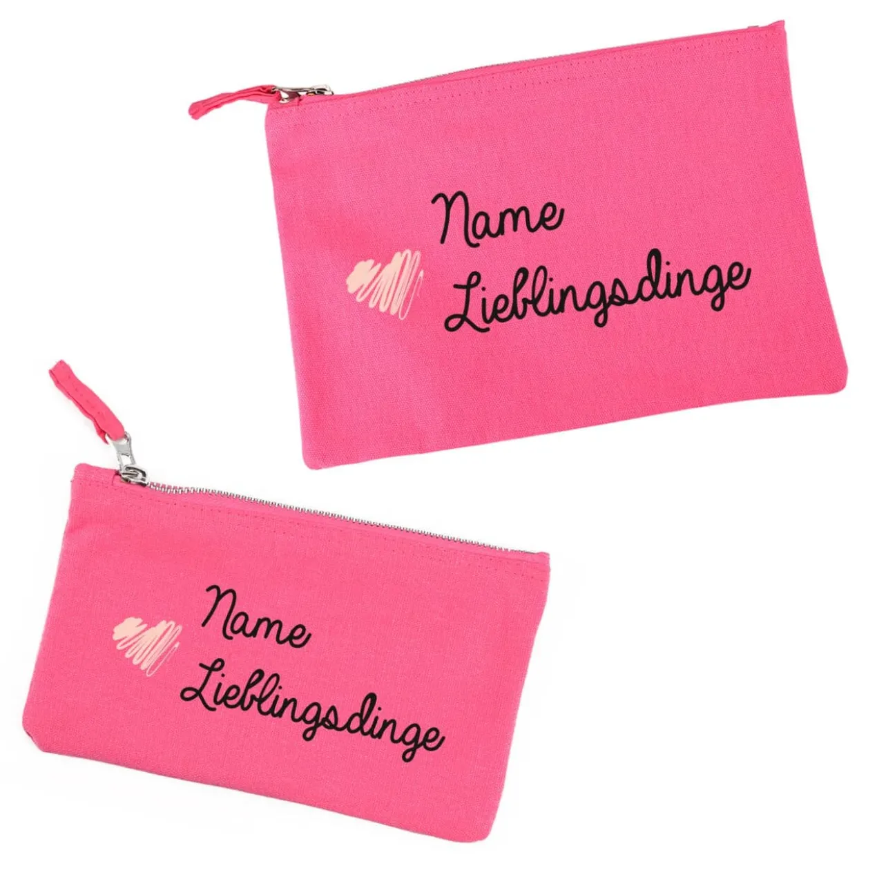 Pinke Tasche Lieblingsdinge mit Namensaufdruck
