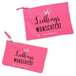 Pinke Tasche mit Aufdruck Lieblings...