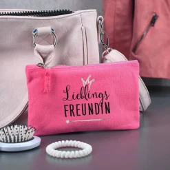 Pinke Tasche mit Aufdruck Lieblings...