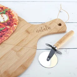 Pizzabrett - Heart - mit Ihrem Wunschnamen graviert