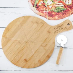 Pizzabrett - Love - mit Namensgravur zur Hochzeit oder zum Einzug