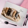Platzdeckchen mit Katzenbabys und Name personalisiert für Kinder zur Einschulung, Kita & Geburtstag