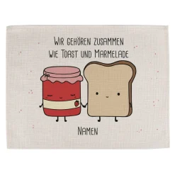 Platzdeckchen - Toast und Marmelade - mit Ihren Wunschnamen