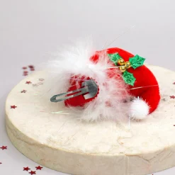Plüsch-Haarclip Weihnachtsmütze