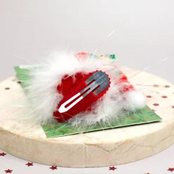 Plüsch-Haarclip Weihnachtsmütze