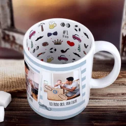 Polaroid Fototasse für den besten Papa der Welt - Innen und außen bedruckt
