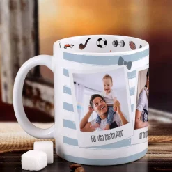 Polaroid Fototasse für den besten Papa der Welt - Innen und außen bedruckt
