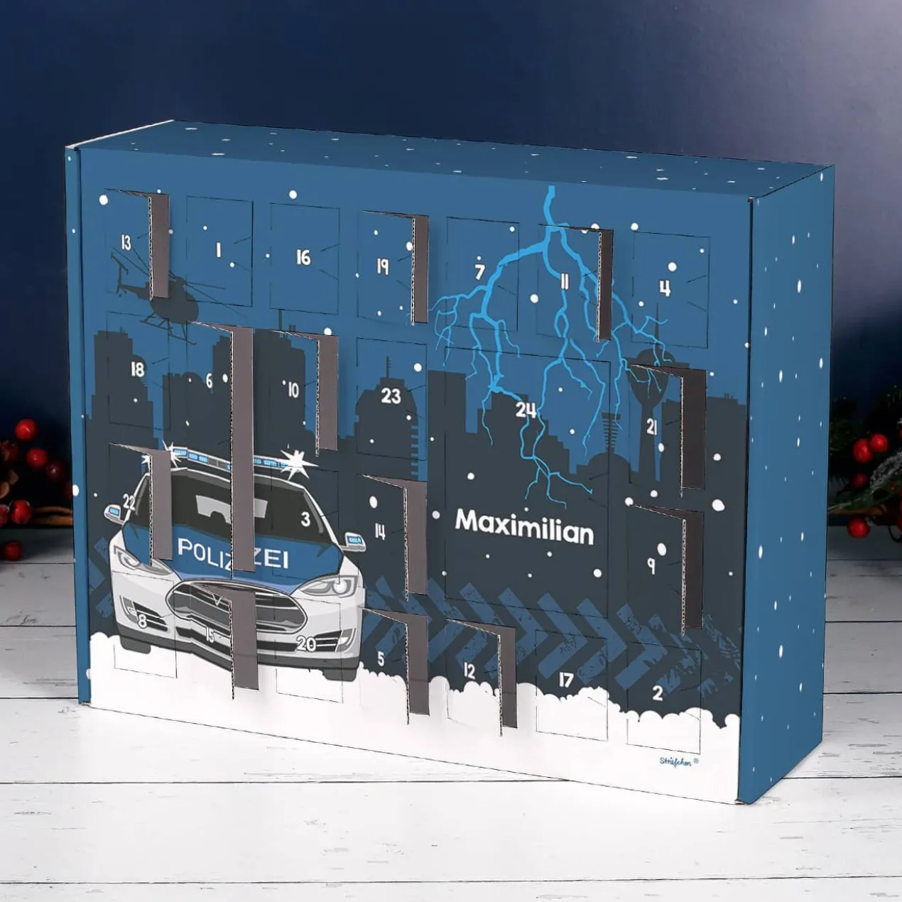 Polizei Adventskalender zum selbst Befüllen