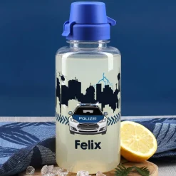 Polizei - Trinkflasche mit Name 700ml