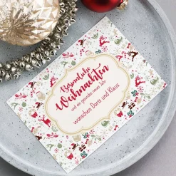Postkarte - Besinnliche Weihnachten - mit Wunschtext