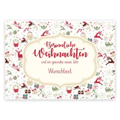 Postkarte - Besinnliche Weihnachten - mit Wunschtext