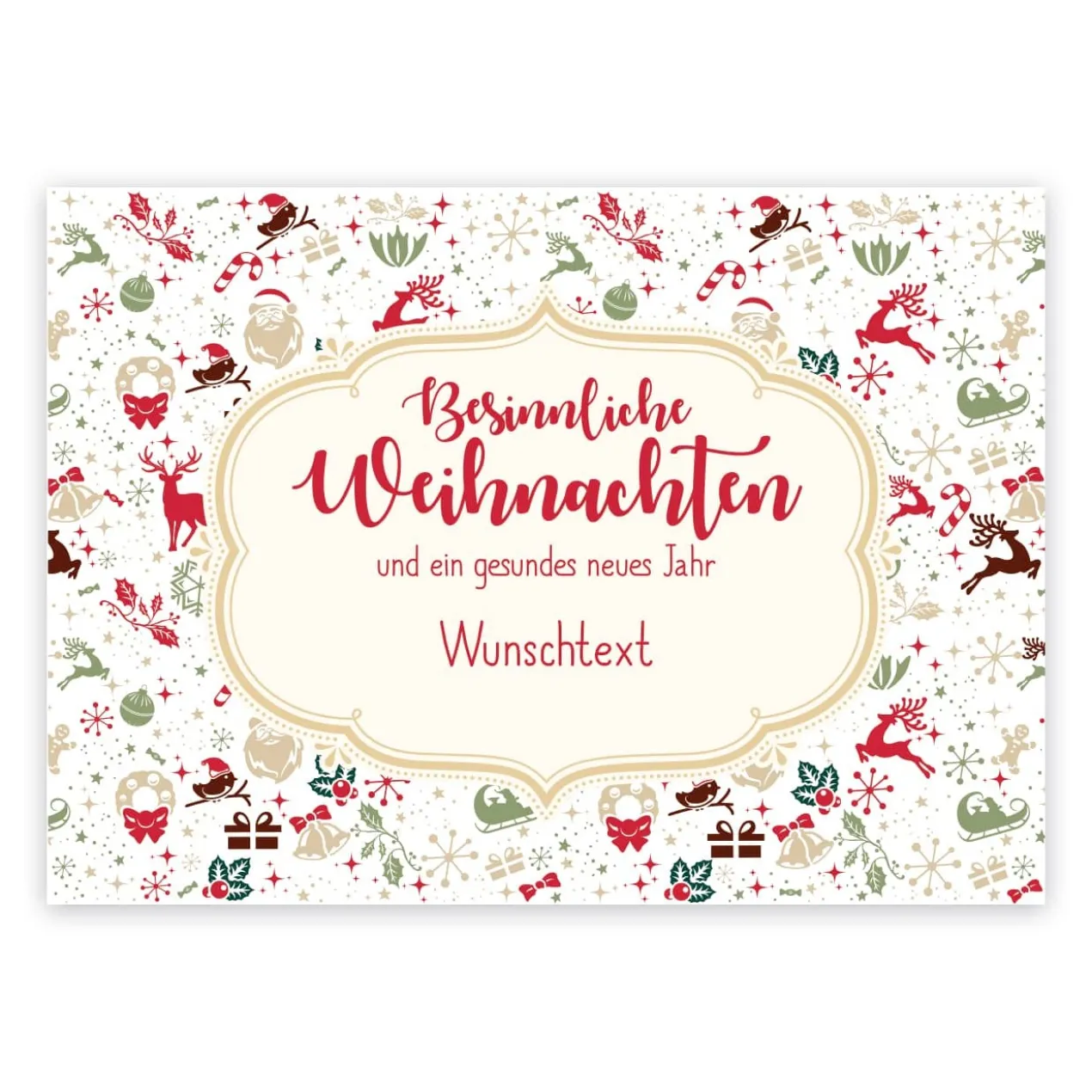 Postkarte - Besinnliche Weihnachten - mit Wunschtext