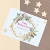 Postkarte zu Weihnachten mit Weihnachtskranz Motiv und Ihrem Wunschtext