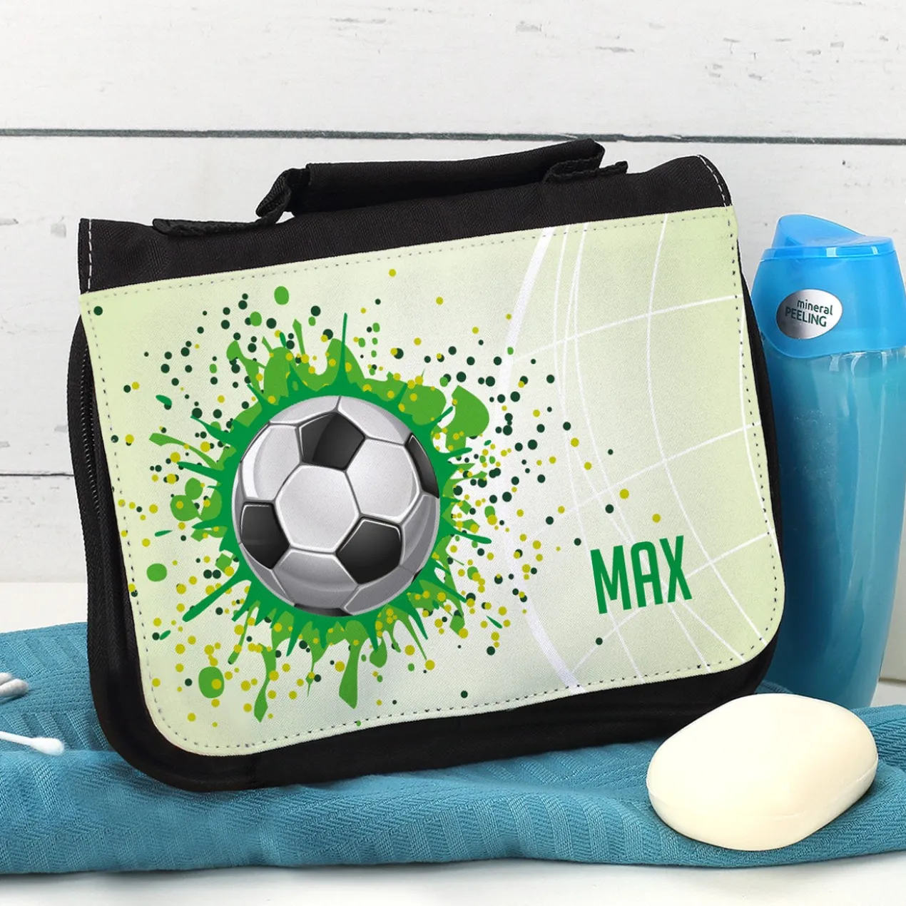 Praktische Kulturtasche für Fußballer