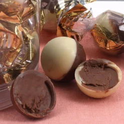 Pralinenflasche zur Goldhochzeit mit Namensaufdruck