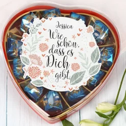 Pralinenherz - Wie schön, dass es Dich gibt - mit Name