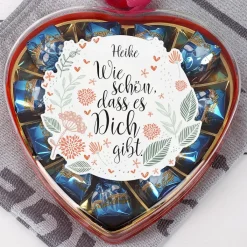 Pralinenherz - Wie schön, dass es Dich gibt - mit Name