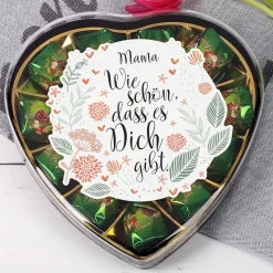 Pralinenherz - Wie schön, dass es Dich gibt - mit Name