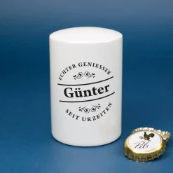 Push-Up Flaschenöffner 'Echter Genießer' personalisiert mit Name | Geschenk für Männer & Vatertag