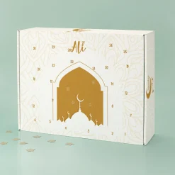 Ramadan Kalender für Mädchen und Jungen mit Name zum selbst Befüllen | Mondsichel