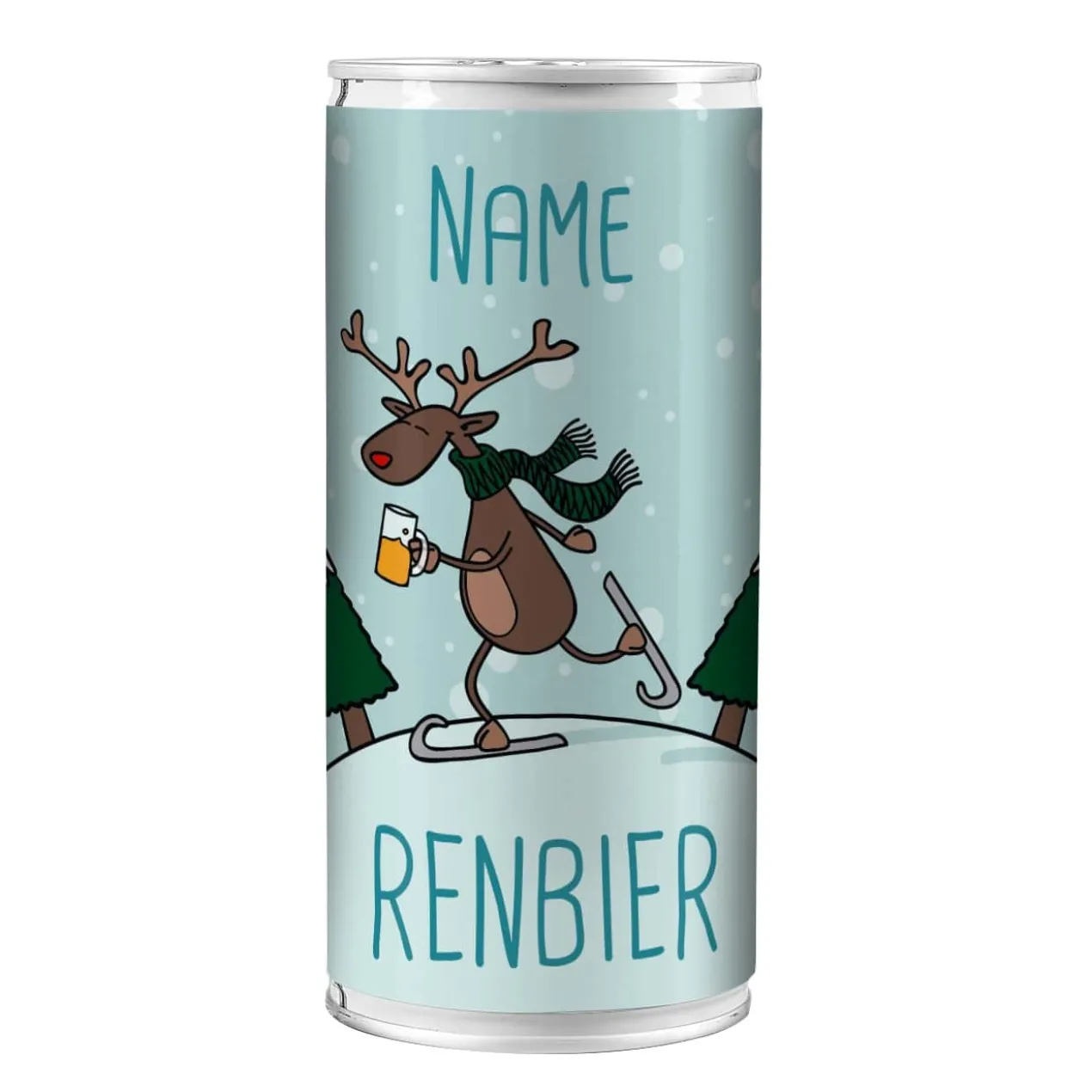 Renbier zu Weihnachten mit Name
