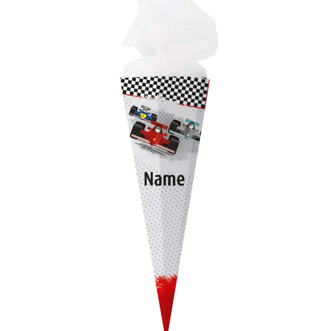 Rennwagen - Schultüte für Jungen mit Name, 80 cm