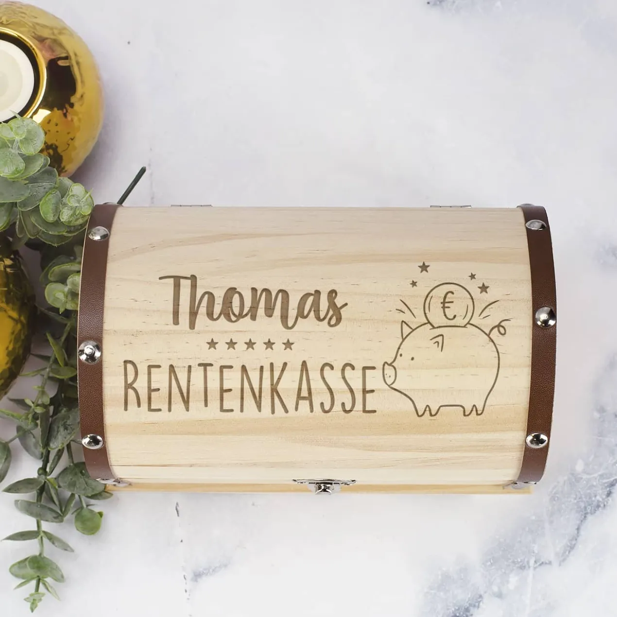 Rentenkasse - Schatztruhe in 3 Größen als Geschenk zur Rente