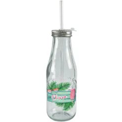 Retro Coca-Cola Trinkflasche aus Glas personalisiert mit Name und Urlaubsmotiv