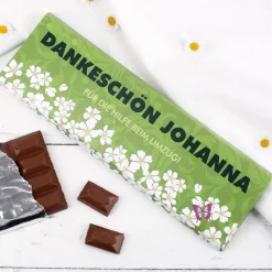 Riesige Danke-Schokolade mit persönlichem Text