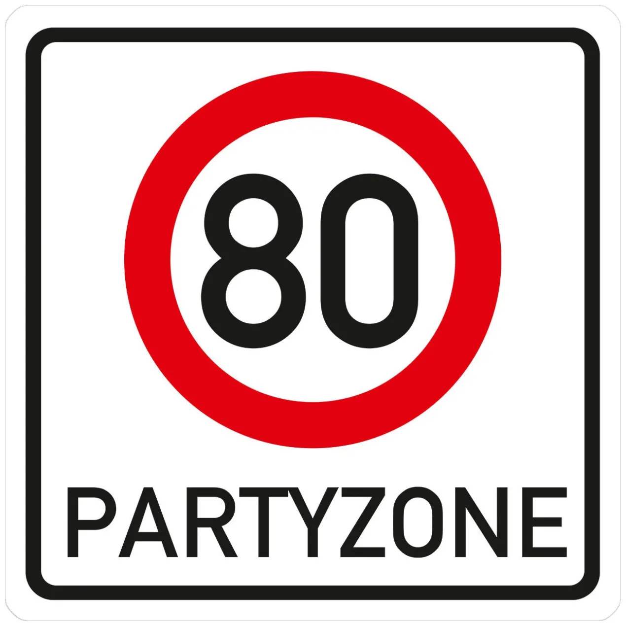 Riesiges PVC Verkehrsschild Geburtstag - 18 bis 100