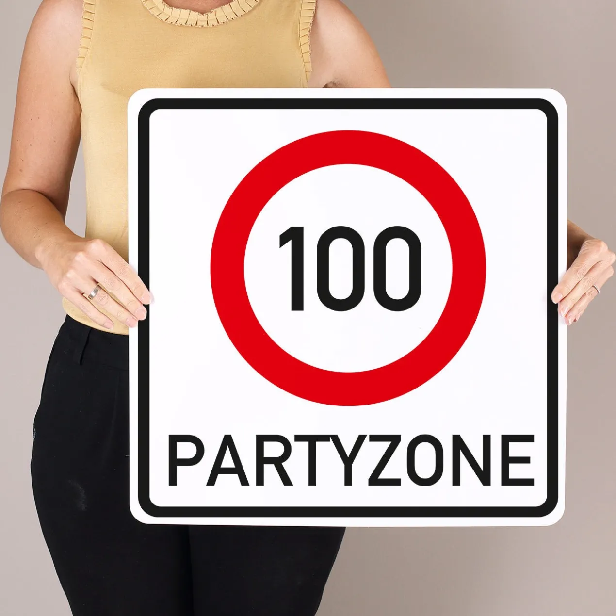 Riesiges PVC Verkehrsschild Geburtstag - 18 bis 100
