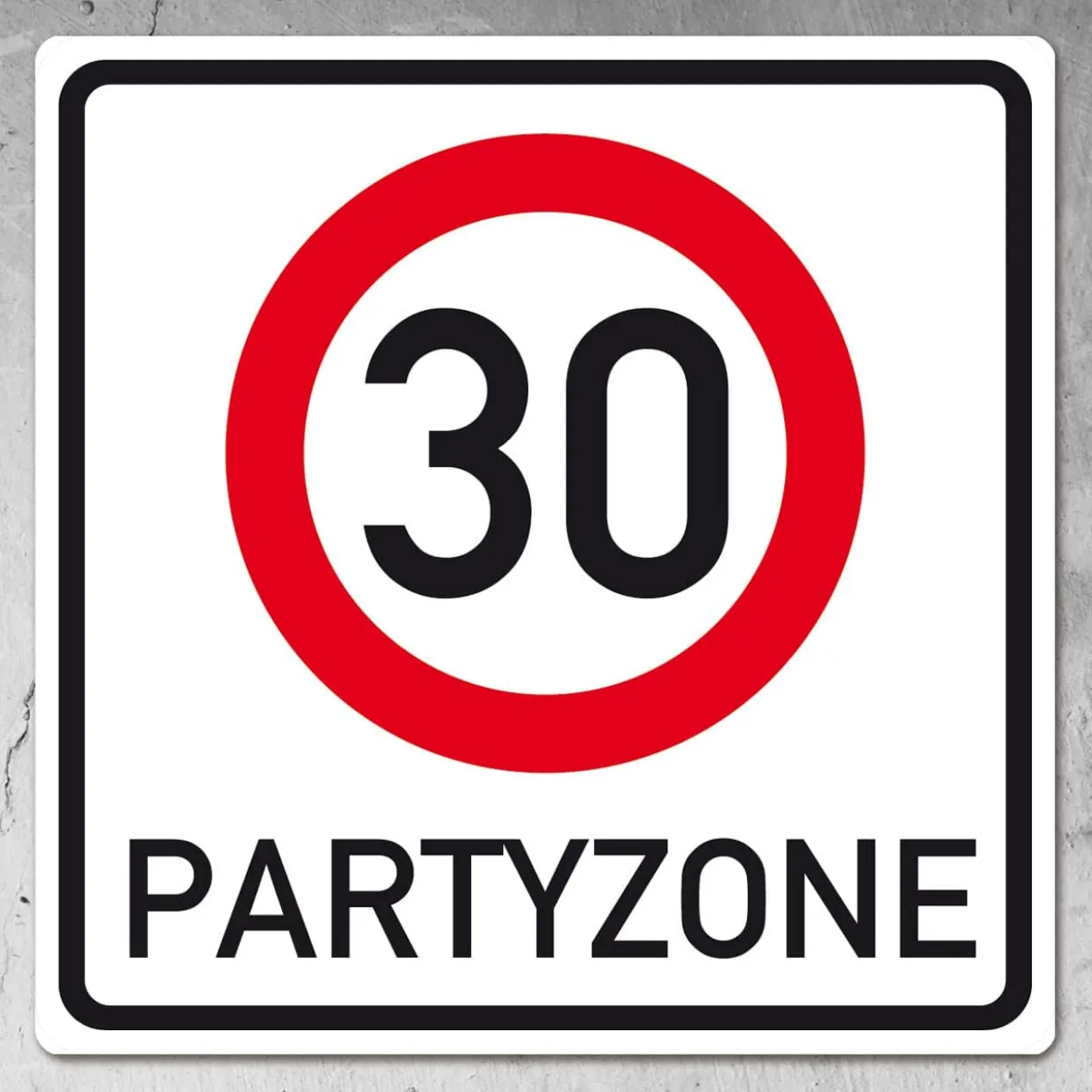 Riesiges PVC Verkehrsschild Geburtstag - 18 bis 100