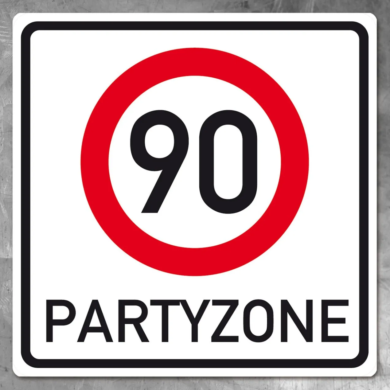 Riesiges PVC Verkehrsschild Geburtstag - 18 bis 100