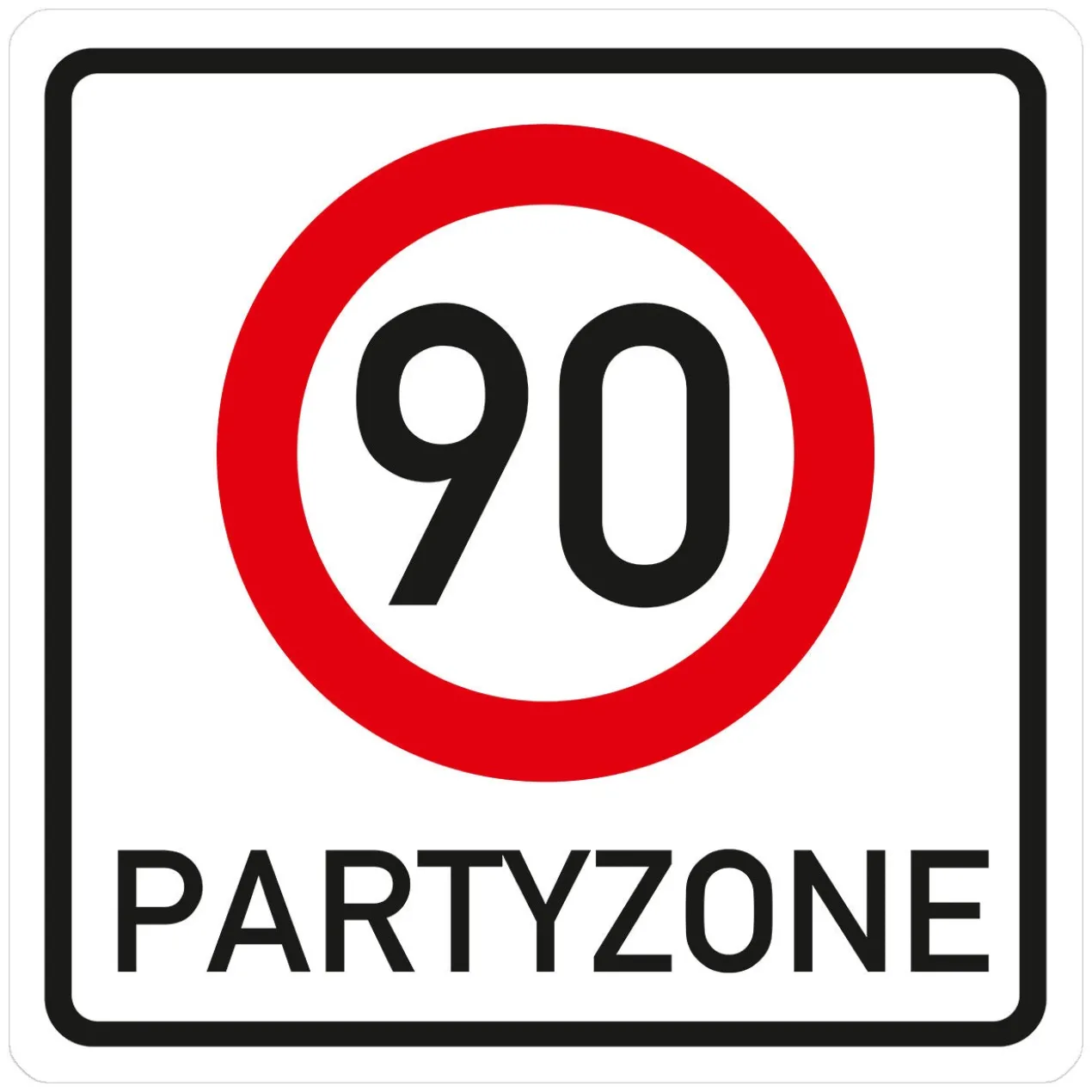 Riesiges PVC Verkehrsschild Geburtstag - 18 bis 100