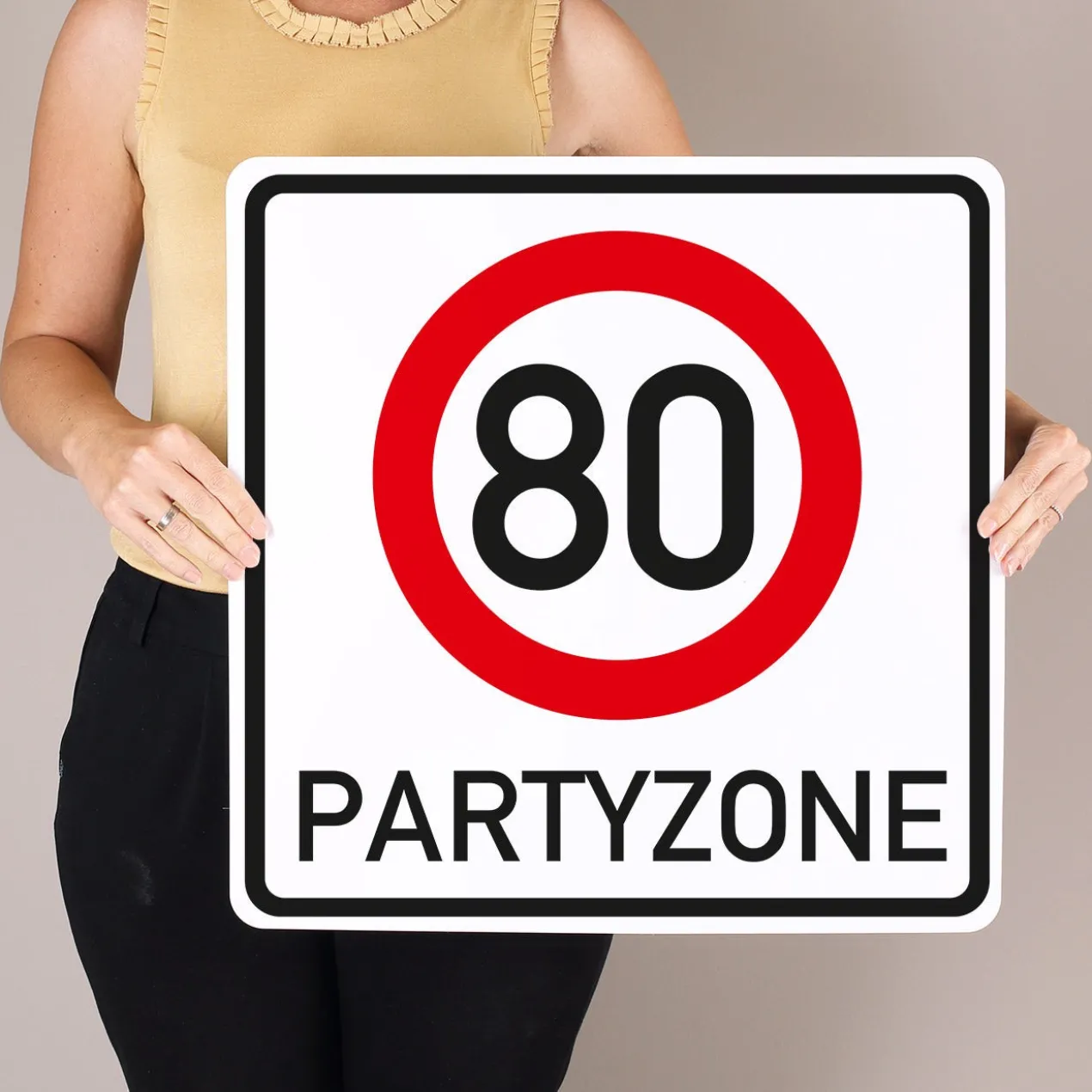 Riesiges PVC Verkehrsschild Geburtstag - 18 bis 100