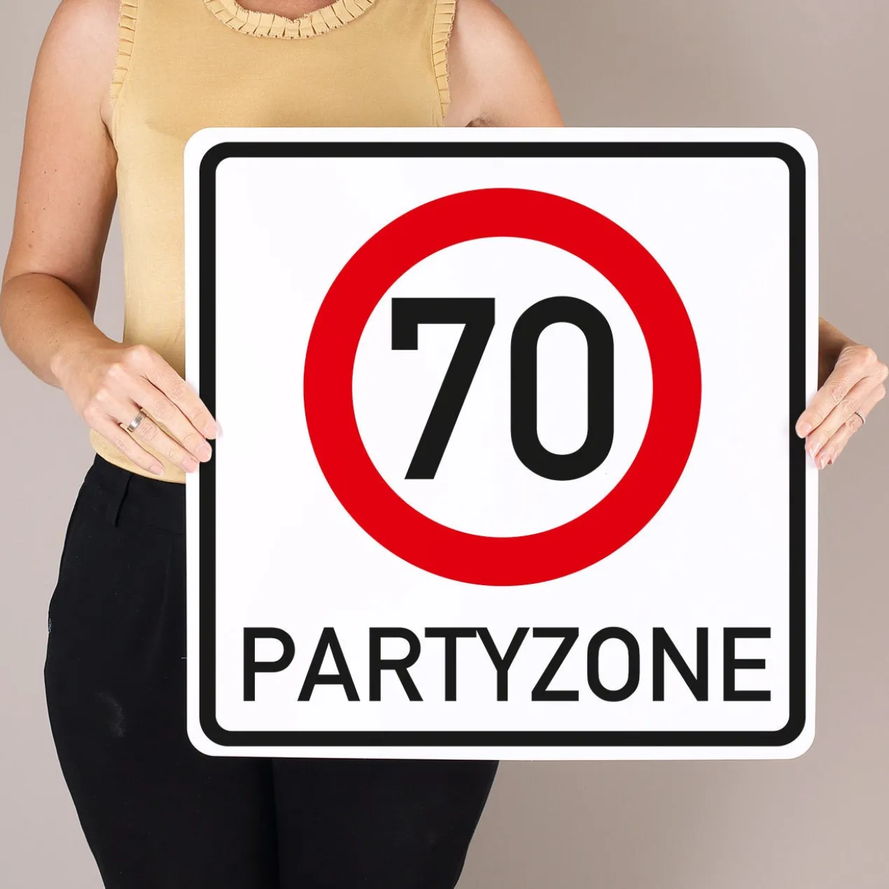 Riesiges PVC Verkehrsschild Geburtstag - 18 bis 100