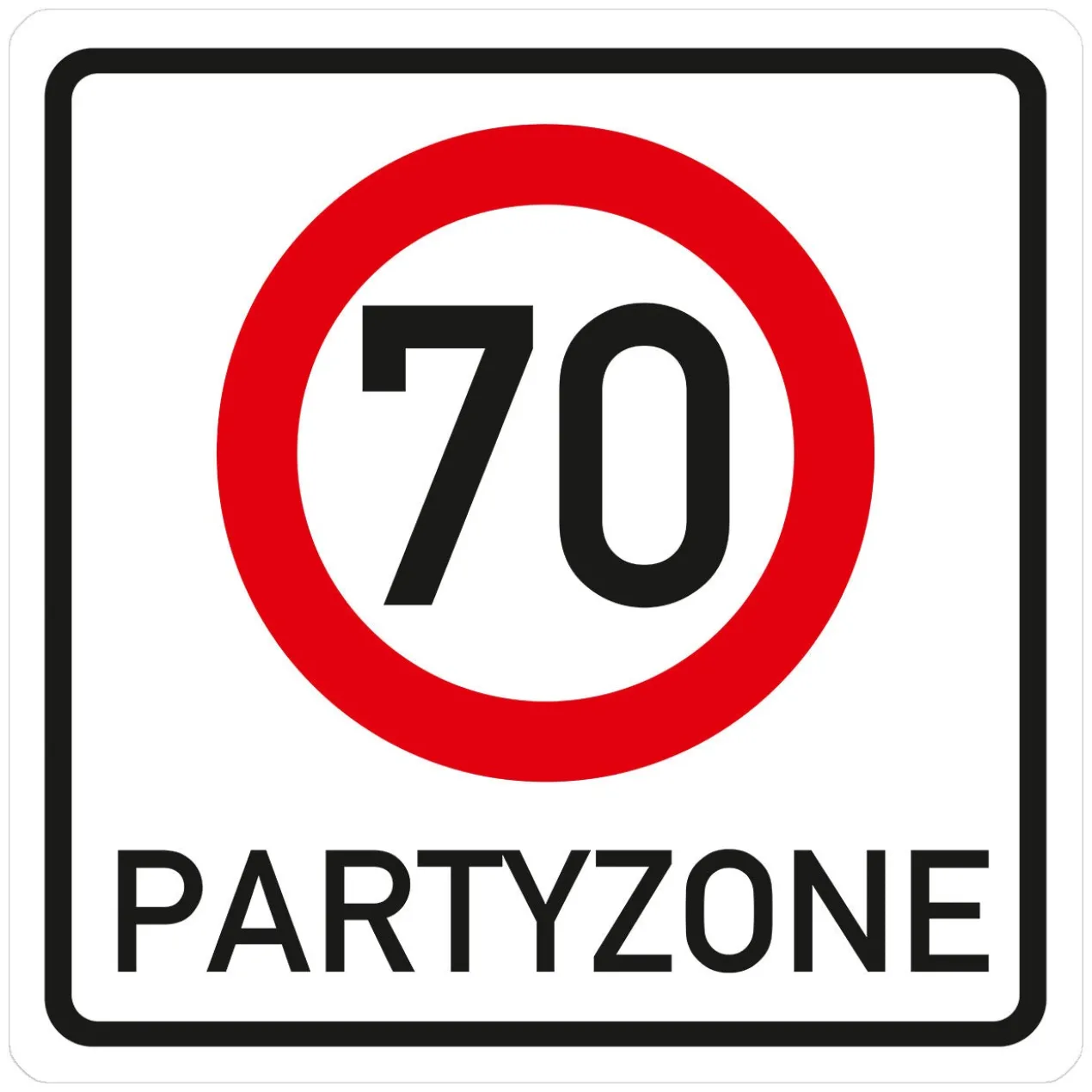 Riesiges PVC Verkehrsschild Geburtstag - 18 bis 100