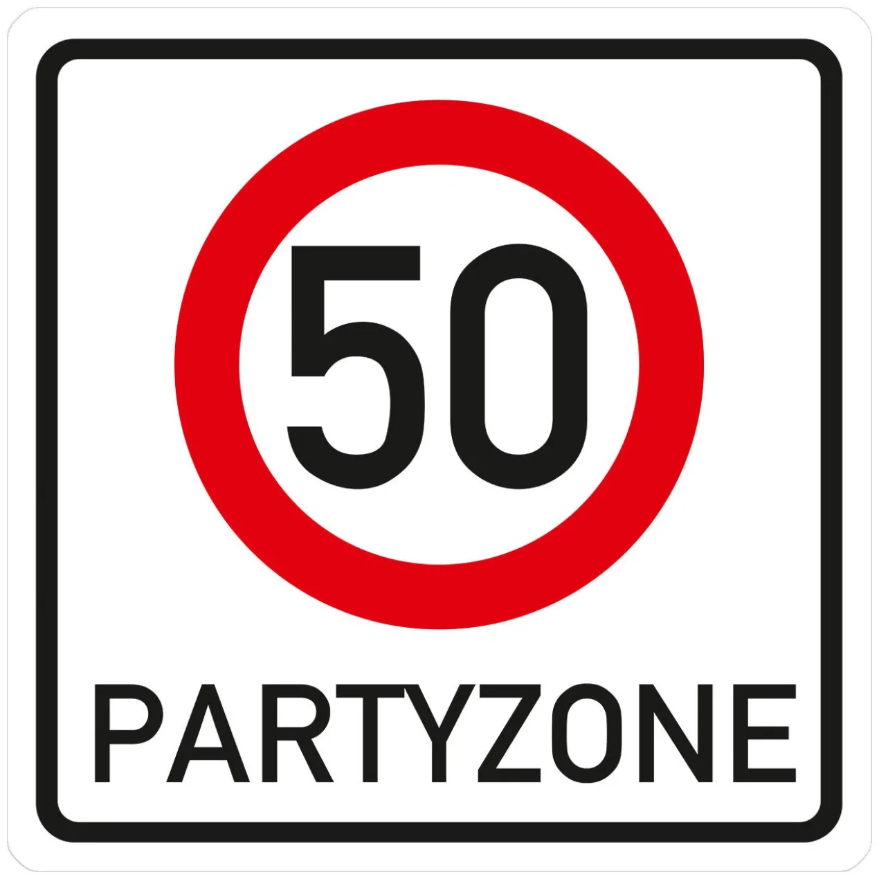 Riesiges PVC Verkehrsschild Geburtstag - 18 bis 100