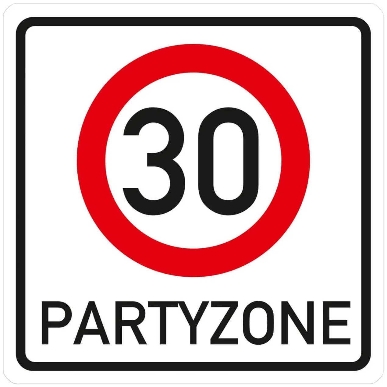 Riesiges PVC Verkehrsschild Geburtstag - 18 bis 100