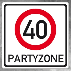 Riesiges PVC Verkehrsschild Geburtstag - 18 bis 100