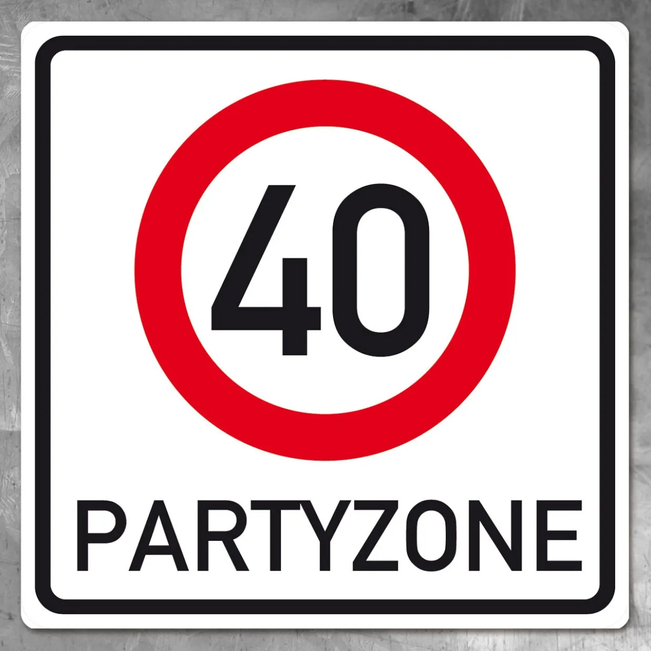 Riesiges PVC Verkehrsschild Geburtstag - 18 bis 100