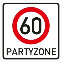 Riesiges PVC Verkehrsschild Geburtstag - 18 bis 100