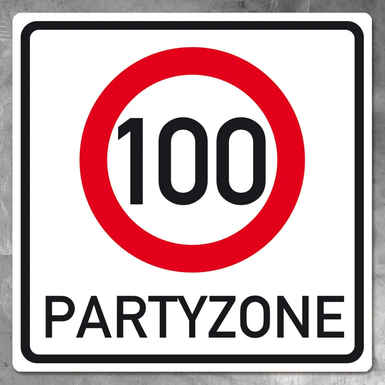 Riesiges PVC Verkehrsschild Geburtstag - 18 bis 100