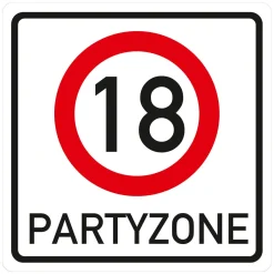 Riesiges PVC Verkehrsschild Geburtstag - 18 bis 100