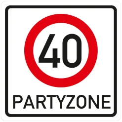 Riesiges PVC Verkehrsschild Geburtstag - 18 bis 100
