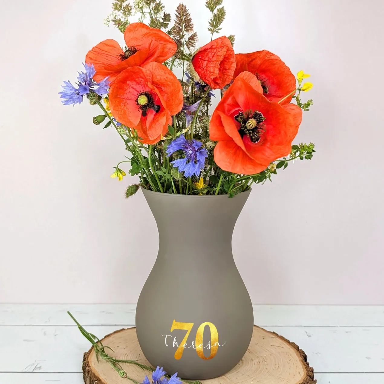 Ritzenhoff Vase zum Geburtstag personalisiert mit Name & Alter | 3 Farben zur Auswahl