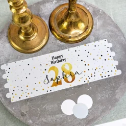 Ritzenhoff Windlicht zum Geburtstag personalisiert mit Name & Alter | Happy Birthday Weiß
