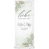 Roll-Up Banner - Liebe ist kein Wort - als WIllkommensschild zur Hochzeit