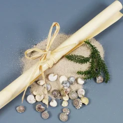 Romantische Flaschenpost mit maritimen Aufkleber und Ihren Wunschnamen
